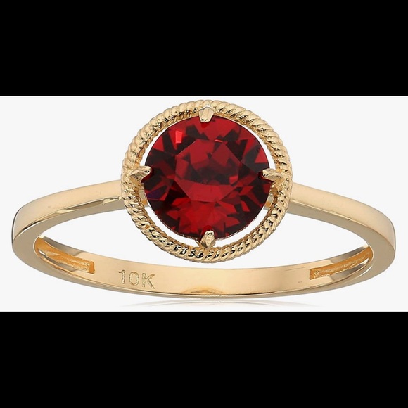 NWT 10k Gold Birthstone Ring made with Infinite Elements Crystal, MULTI COLOR💍 - Picture 6 of 15